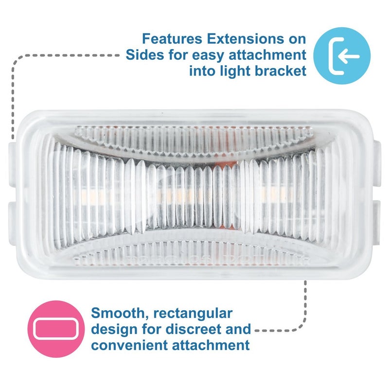 Lumitronics RV Mini Thin Line 37 Series Sealed LED Marker/Clearance Light (Clear) - Image 2